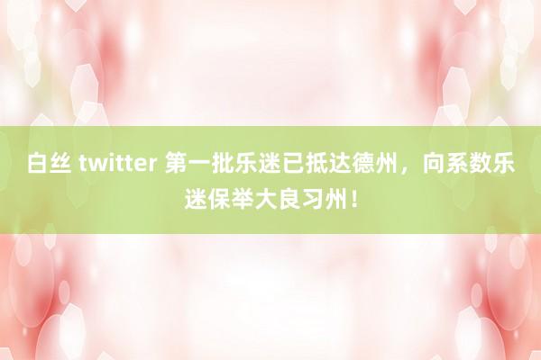 白丝 twitter 第一批乐迷已抵达德州，向系数乐迷保举大良习州！
