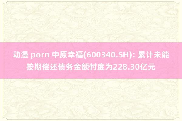 动漫 porn 中原幸福(600340.SH): 累计未能按期偿还债务金额忖度为228.30亿元