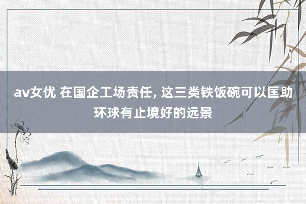 av女优 在国企工场责任, 这三类铁饭碗可以匡助环球有止境好的远景
