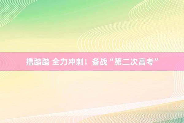 撸踏踏 全力冲刺！备战“第二次高考”